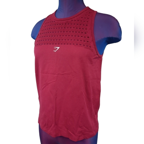 Gymshark Energy Seamless Loose‎ Vest Cranberry Size Small / Medium Women's - Picture 1 of 8